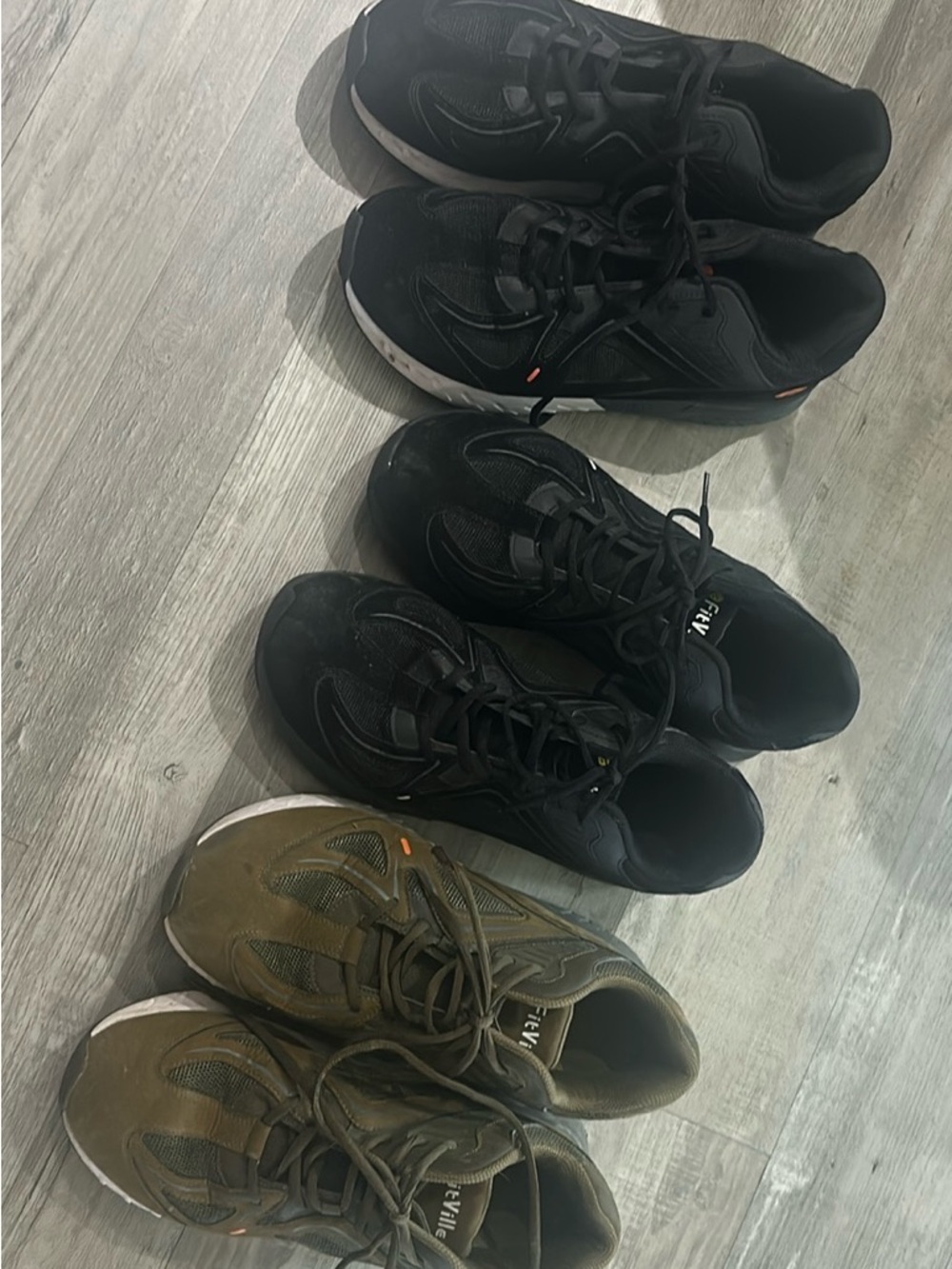 BUNDLE THREE Men's Brown FitVille Athletic Shoes